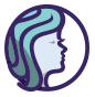 virgo zodiac sign circular icon